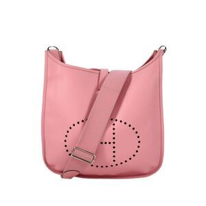 Hermes Womens Rose Confetti Perforated H Logo Epsom Evelyne III Shoulder Handbag